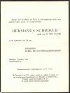 Rouwkaart Hermannus Schrijver