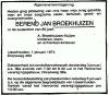 Overlijdensadvertentie Berend Jan Boekhuizen